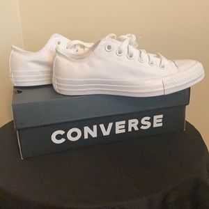 White monochrome Converse